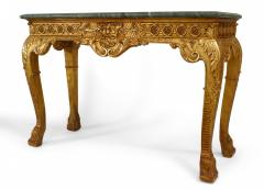 Pair of English Georgian Gilt Green Marble Console Tables - 2799274
