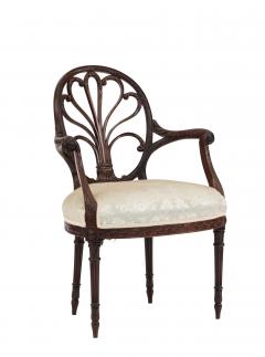 Pair of English Georgian Mahogany Arm Chairs - 1402294