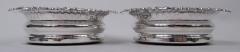 Pair of English Georgian Regency Sterling Silver Wine Coasters 1828 - 4537240