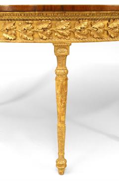 Pair of English Georgian Satinwood Demilune Console Tables - 4625675