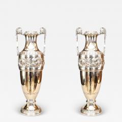 Pair of English Georgian Silver Plated Vases - 4332384