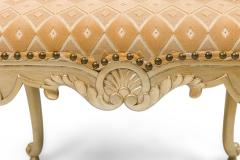 Pair of English Georgian Style Carved Armchairs With Geometric Design Fabric - 4650230