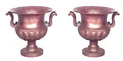 Pair of English Georgian Style Copper Urns - 4321670