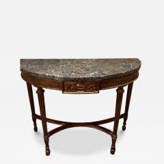 Pair of English Georgian Style Medallion Console Tables - 4649646