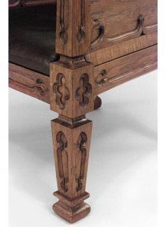 Pair of English Gothic Revival 19th Century oak carved club chairs - 4629201