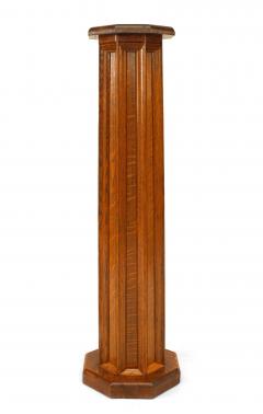 Pair of English Gothic Revival Oak Pedestals - 1437151