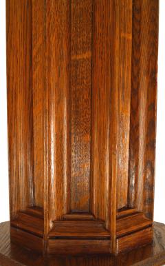 Pair of English Gothic Revival Oak Pedestals - 1437152