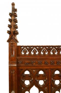 Pair of English Gothic Revival Oak Railings - 4640051