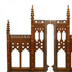 Pair of English Gothic Revival Oak Railings - 4640053