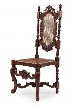 Pair of English Jacobean Walnut Side Chairs - 1418912