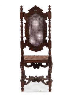 Pair of English Jacobean Walnut Side Chairs - 1418916