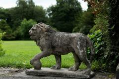 Pair of English Large Cast Stone Medici Lions - 1965017