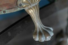 Pair of English Late 19th Century Copper Brass Lion Paw Coal Buckets Planter - 1967581