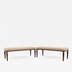 Pair of English Mahogany Benches - 2942342