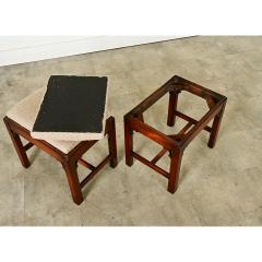 Pair of English Mahogany Chippendale Stools - 3954777