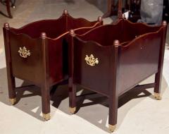 Pair of English Mahogany Magazine Racks - 3012646