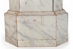 Pair of English Neoclassical Antique Faux Marble Painted Pine Columns - 4501647