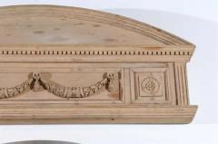 Pair of English Neoclassical Style 1850s Carved Pine Overdoors with Swag Motifs - 3415575