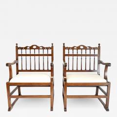 Pair of English North Country Drunkards Arm Chairs - 2029027