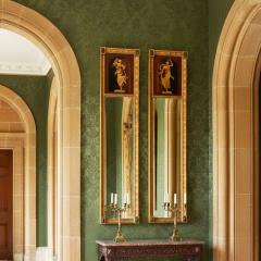 Pair of English Regency Antique Classical Painted Panel Pier Mirrors ca 1810 - 4502705