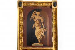 Pair of English Regency Antique Classical Painted Panel Pier Mirrors ca 1810 - 4502707