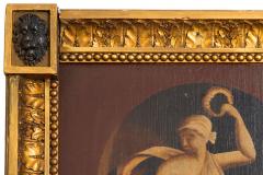 Pair of English Regency Antique Classical Painted Panel Pier Mirrors ca 1810 - 4502714