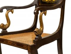 Pair of English Regency Chinoiserie Arm Chairs - 1401987