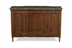 Pair of English Regency Chinoiserie Faux Bamboo and Green Marble Commodes - 4628763