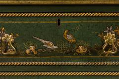 Pair of English Regency Chinoiserie Faux Bamboo and Green Marble Commodes - 4628766