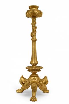 Pair of English Regency Gilt Bronze Candlesticks - 4201274