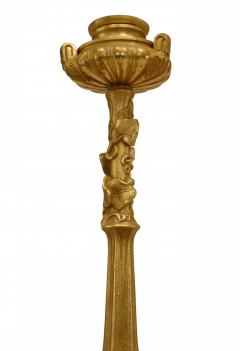 Pair of English Regency Gilt Bronze Candlesticks - 4201275