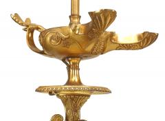 Pair of English Regency Gilt Bronze Sphinx Table Lamps - 1381325