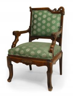 Pair of English Regency Green Upholstery Chairs - 1401962