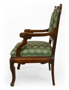 Pair of English Regency Green Upholstery Chairs - 1401964