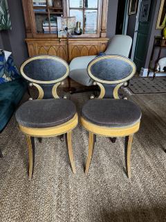 Pair of English Regency Hall Chairs - 4181993