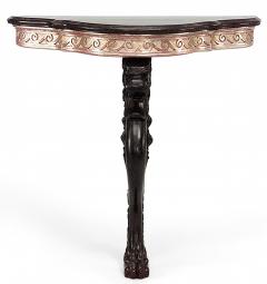 Pair of English Regency Lion Leg Console Tables - 4628553
