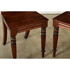 Pair of English Regency Mahogany Hall Chairs - 3862181