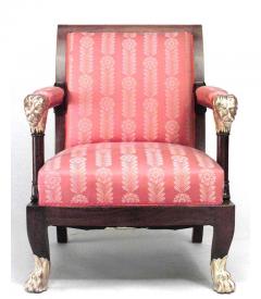 Pair of English Regency Red Armchairs - 4628596