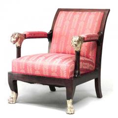 Pair of English Regency Red Armchairs - 4628597
