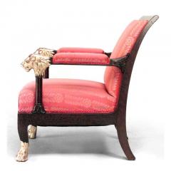 Pair of English Regency Red Armchairs - 4628598