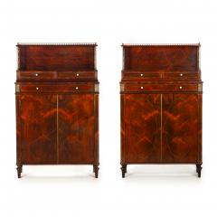 Pair of English Regency Rosewood Bookcase Cabinets att John McLean c 1820 - 4738943