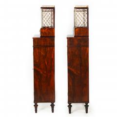 Pair of English Regency Rosewood Bookcase Cabinets att John McLean c 1820 - 4738947