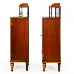 Pair of English Regency Rosewood Chiffoniers Cabinets Bookcases ca 1810 - 4416670