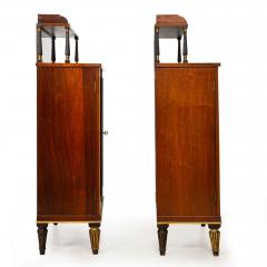 Pair of English Regency Rosewood Chiffoniers Cabinets Bookcases ca 1810 - 4416672