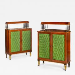 Pair of English Regency Rosewood Chiffoniers Cabinets Bookcases ca 1810 - 4419151
