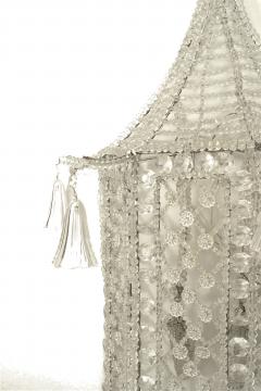 Pair of English Regency Style Beaded Crystal Pagoda Wall Sconces - 1380355