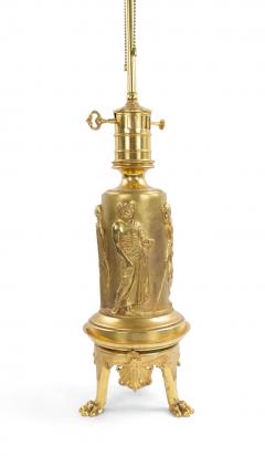 Pair of English Regency Style Bronze Dore Table Lamps - 4630627