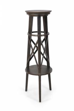 Pair of English Regency Style Tall Circular X Support Pedestals - 4652641