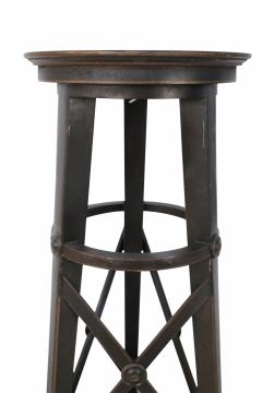 Pair of English Regency Style Tall Circular X Support Pedestals - 4652644