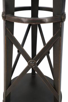 Pair of English Regency Style Tall Circular X Support Pedestals - 4652646